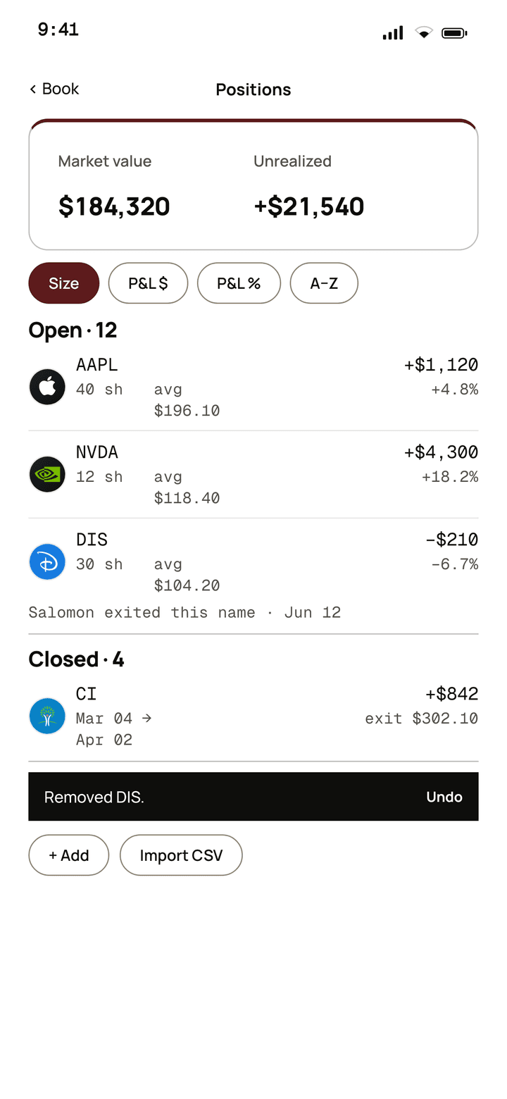 The manage-positions editor